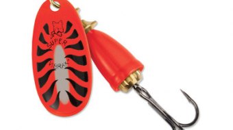 "Blue Fox Classic Vibrax Spinner" — Red Tiger — №3