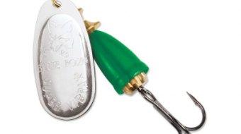 "Blue Fox Classic Vibrax Spinner" — Silver-Fluorescent Green — №4
