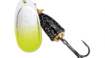 "Blue Fox Classic Vibrax Spinner" — Chartreuse Tipped-Silver Flake — №6