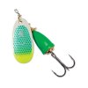 "Blue Fox Classic Vibrax Spinner" — Green Scale Chartreuse Tip UV — №4