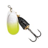 "Blue Fox Classic Vibrax Spinner" — Chartreuse Tipped-Silver Flake — №3