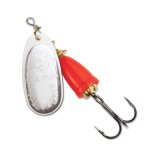 "Blue Fox Classic Vibrax Spinner" — Silver-Fluorescent Red — №5