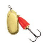 "Blue Fox Classic Vibrax Spinner" — Gold-Fluorescent Red — №6