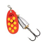 "Blue Fox Classic Vibrax Spinner" — Fluorescent Red-Fluorescent Yellow-Silver UV — №5
